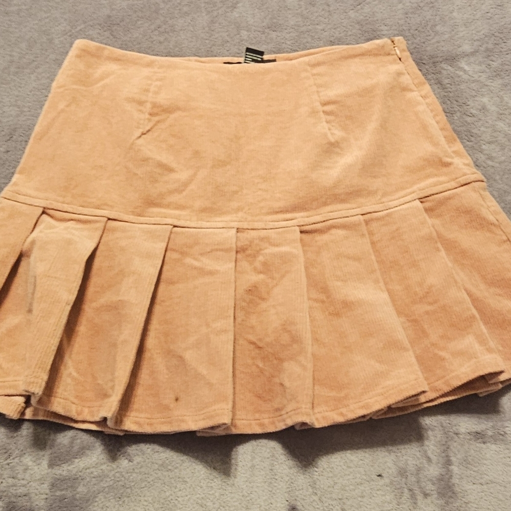 Forever 21 Peach Corduroy Mini Skirt